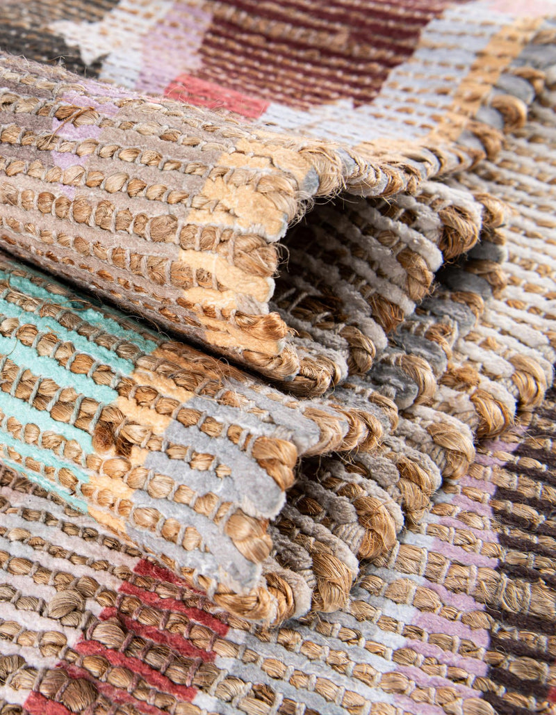 Desert Weave Jute Collection Area Rug -  Taklamakan Rectangle Multi  lifestyle 20