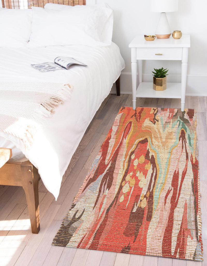 Desert Weave Jute Collection Area Rug -  Taklamakan Runner Multi  lifestyle 24