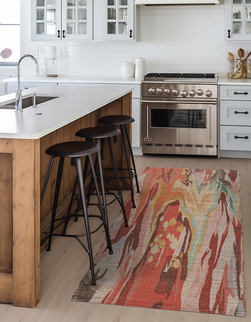 Desert Weave Jute Collection Area Rug -  Taklamakan Runner Multi  lifestyle 26