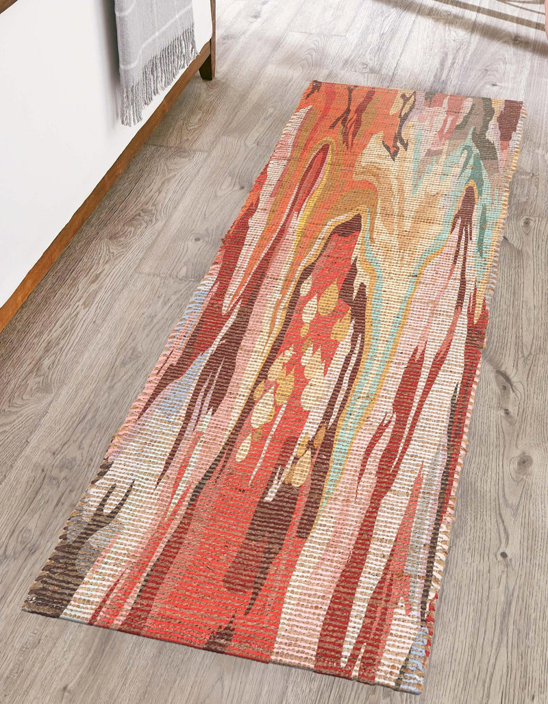 Desert Weave Jute Collection Area Rug -  Taklamakan Runner Multi  lifestyle 40