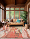 Desert Weave Jute Collection Area Rug -  Taklamakan Square Multi  lifestyle 41