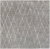 Sahara Berber Wool Collection Area Rug - Marrakesh Square Silver Gray  lifestyle 54