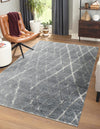 Sahara Berber Wool Collection Area Rug - Marrakesh Rectangle Silver Gray  lifestyle 3