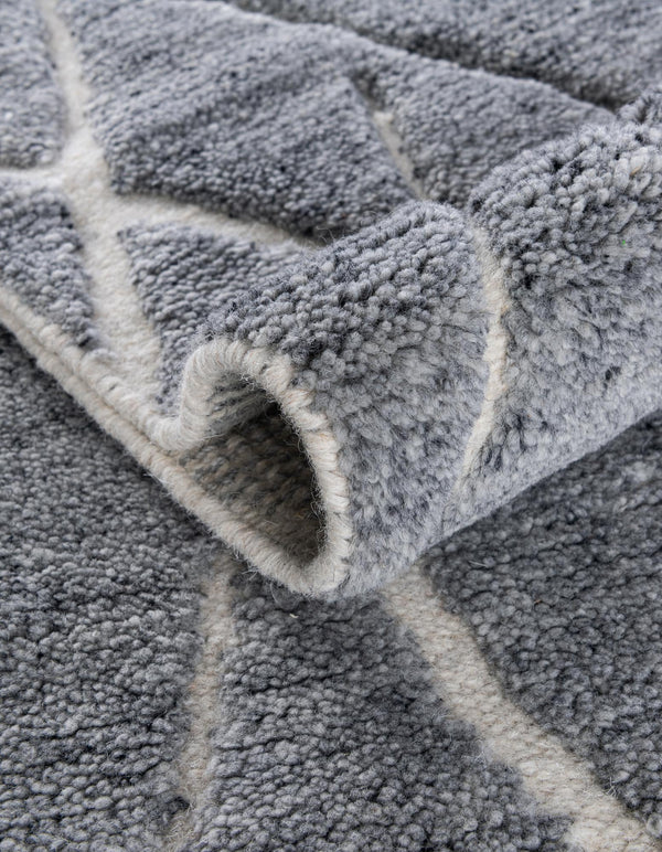 Sahara Berber Wool Collection Area Rug - Marrakesh Rectangle Silver Gray  lifestyle 25