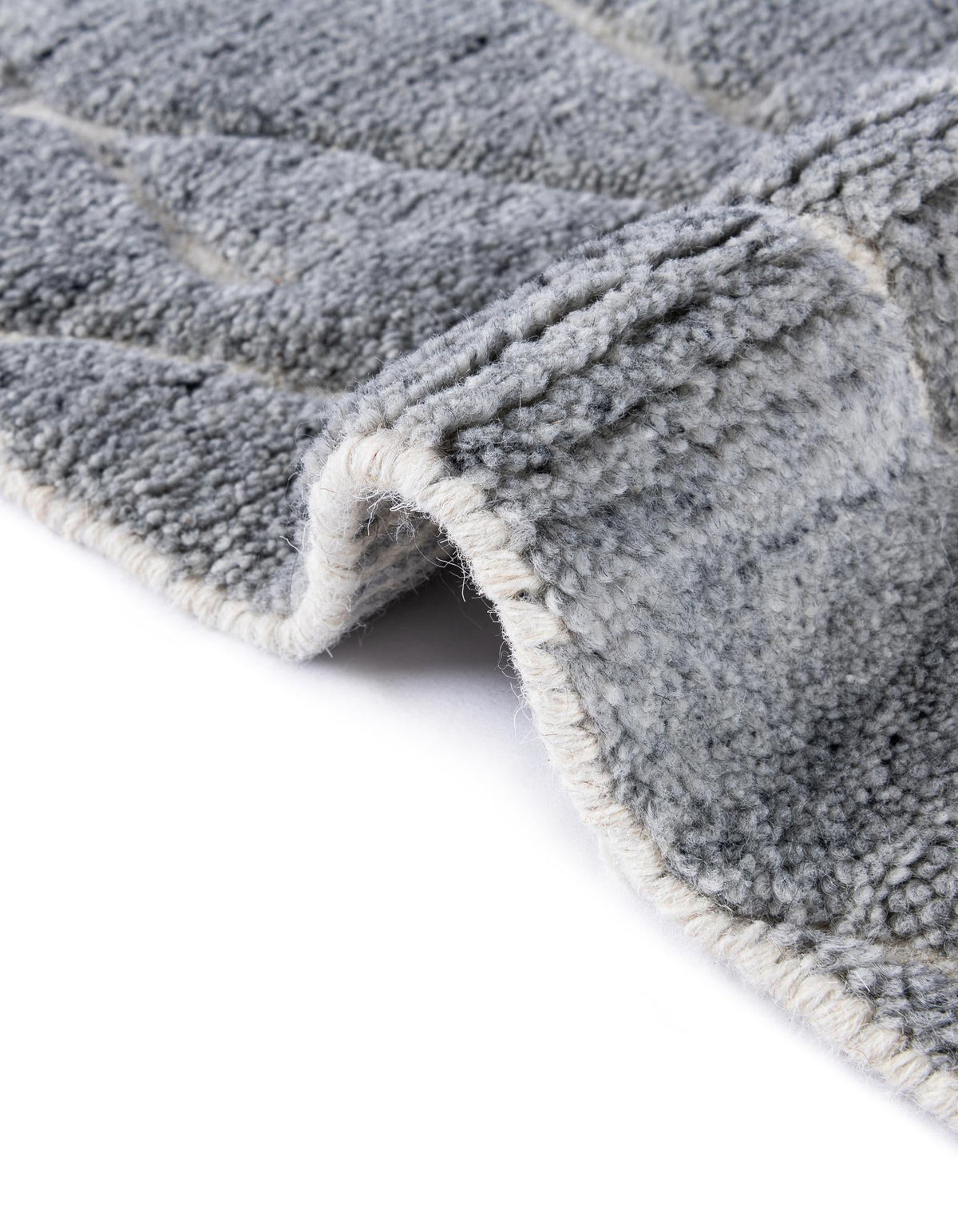 Sahara Berber Wool Collection Area Rug - Marrakesh Rectangle Silver Gray  lifestyle 33