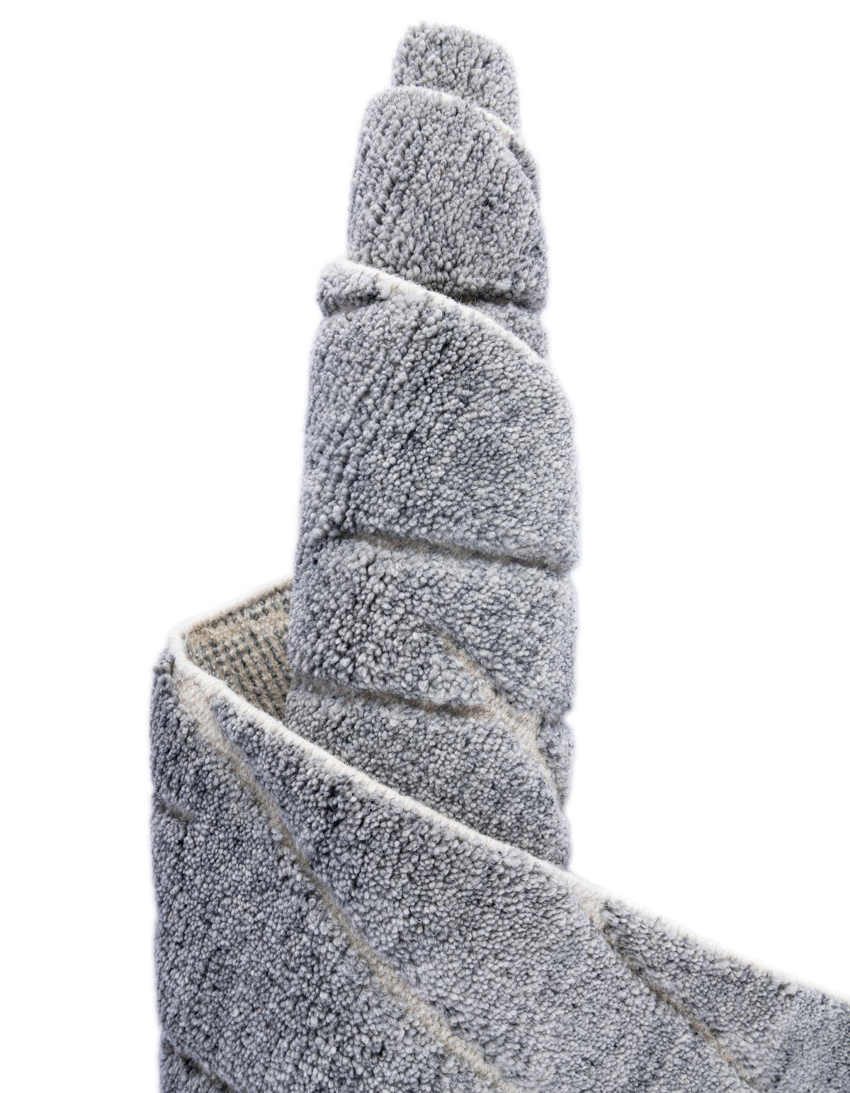 Sahara Berber Wool Collection Area Rug - Marrakesh Rectangle Silver Gray  lifestyle 35
