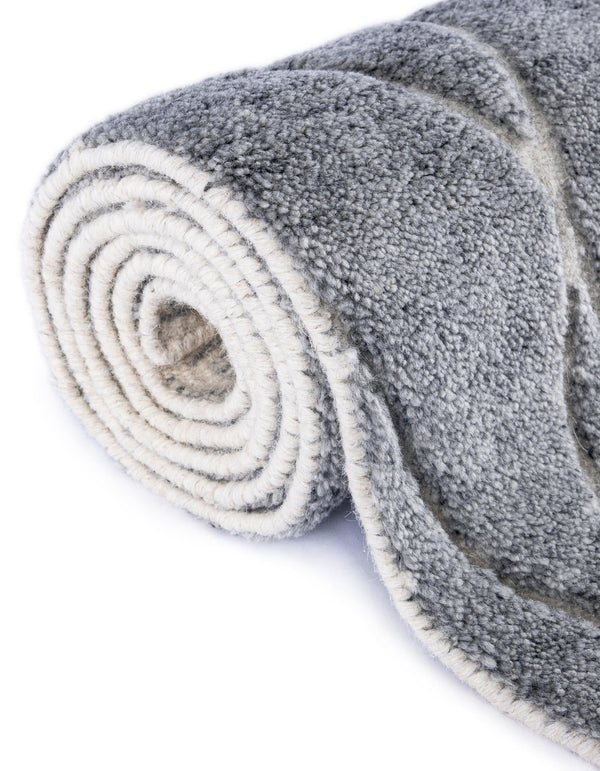 Sahara Berber Wool Collection Area Rug - Marrakesh Rectangle Silver Gray  lifestyle 37