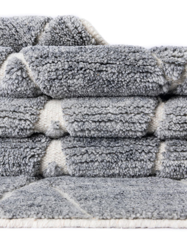 Sahara Berber Wool Collection Area Rug - Marrakesh Rectangle Silver Gray  lifestyle 41