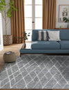 Sahara Berber Wool Collection Area Rug - Marrakesh Square Silver Gray  lifestyle 47