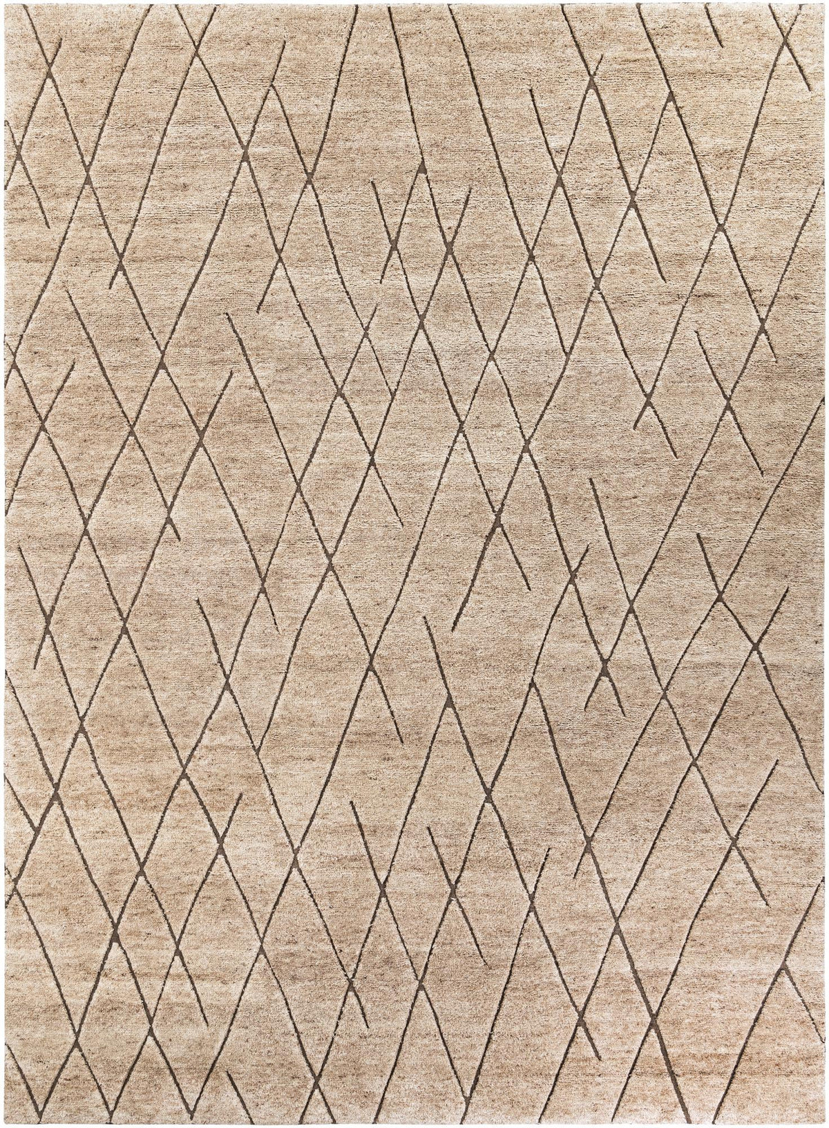 Sahara Berber Wool Collection Area Rug - Marrakesh Rectangle Camel Brown  lifestyle 2