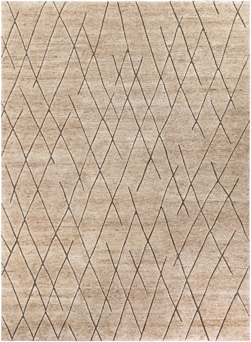 Sahara Berber Wool Collection Area Rug - Marrakesh Rectangle Camel Brown  lifestyle 2