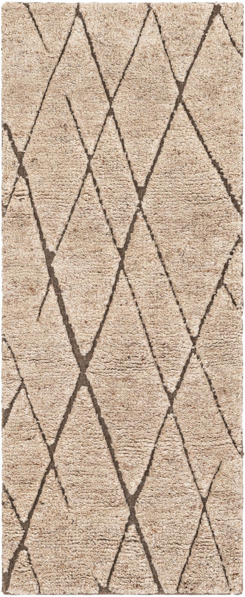 Sahara Berber Wool Collection Area Rug - Marrakesh Runner Camel Brown  lifestyle 107