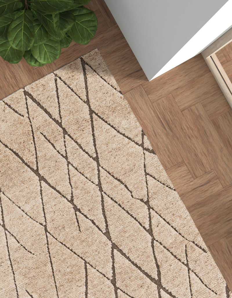 Sahara Berber Wool Collection Area Rug - Marrakesh Rectangle Camel Brown  lifestyle 16