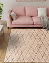 Sahara Berber Wool Collection Area Rug - Marrakesh Square Camel Brown  lifestyle 59