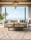 Sahara Berber Wool Collection Area Rug - Marrakesh Square Camel Brown  lifestyle 65