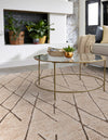 Sahara Berber Wool Collection Area Rug - Marrakesh Square Camel Brown  lifestyle 77