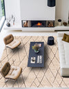 Sahara Berber Wool Collection Area Rug - Marrakesh Square Camel Brown  lifestyle 89