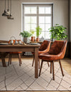 Sahara Berber Wool Collection Area Rug - Marrakesh Square Camel Brown  lifestyle 101