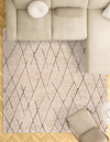Sahara Berber Wool Collection Area Rug - Marrakesh Square Camel Brown  lifestyle 113
