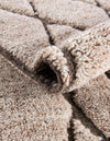 Sahara Berber Wool Collection Area Rug - Marrakesh Square Camel Brown  lifestyle 116