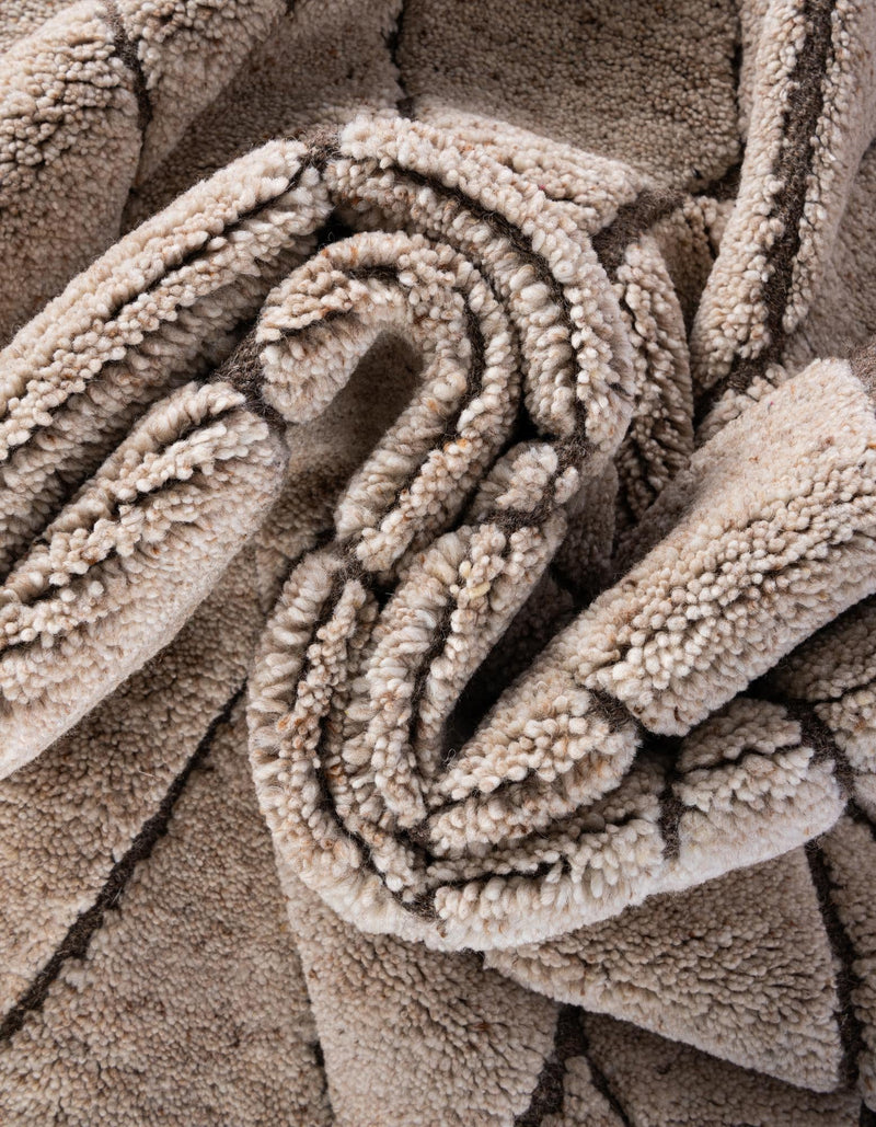 Sahara Berber Wool Collection Area Rug - Marrakesh Square Camel Brown  lifestyle 118