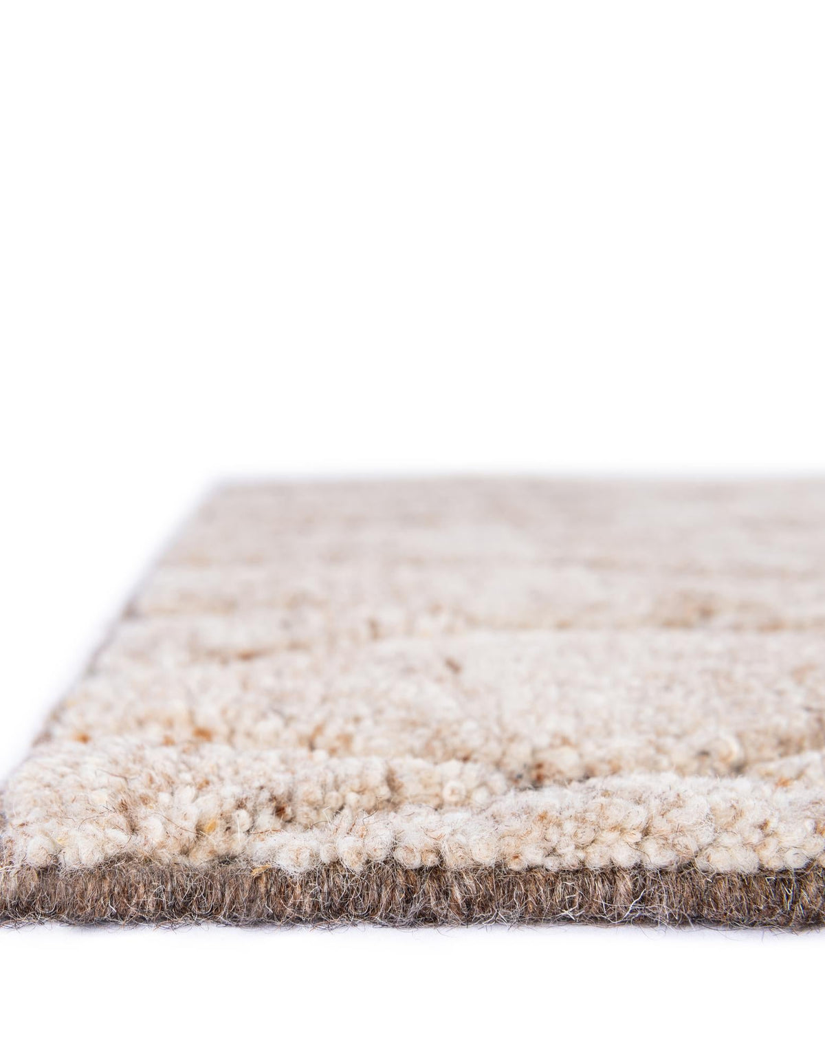 Sahara Berber Wool Collection Area Rug - Marrakesh Square Camel Brown  lifestyle 119