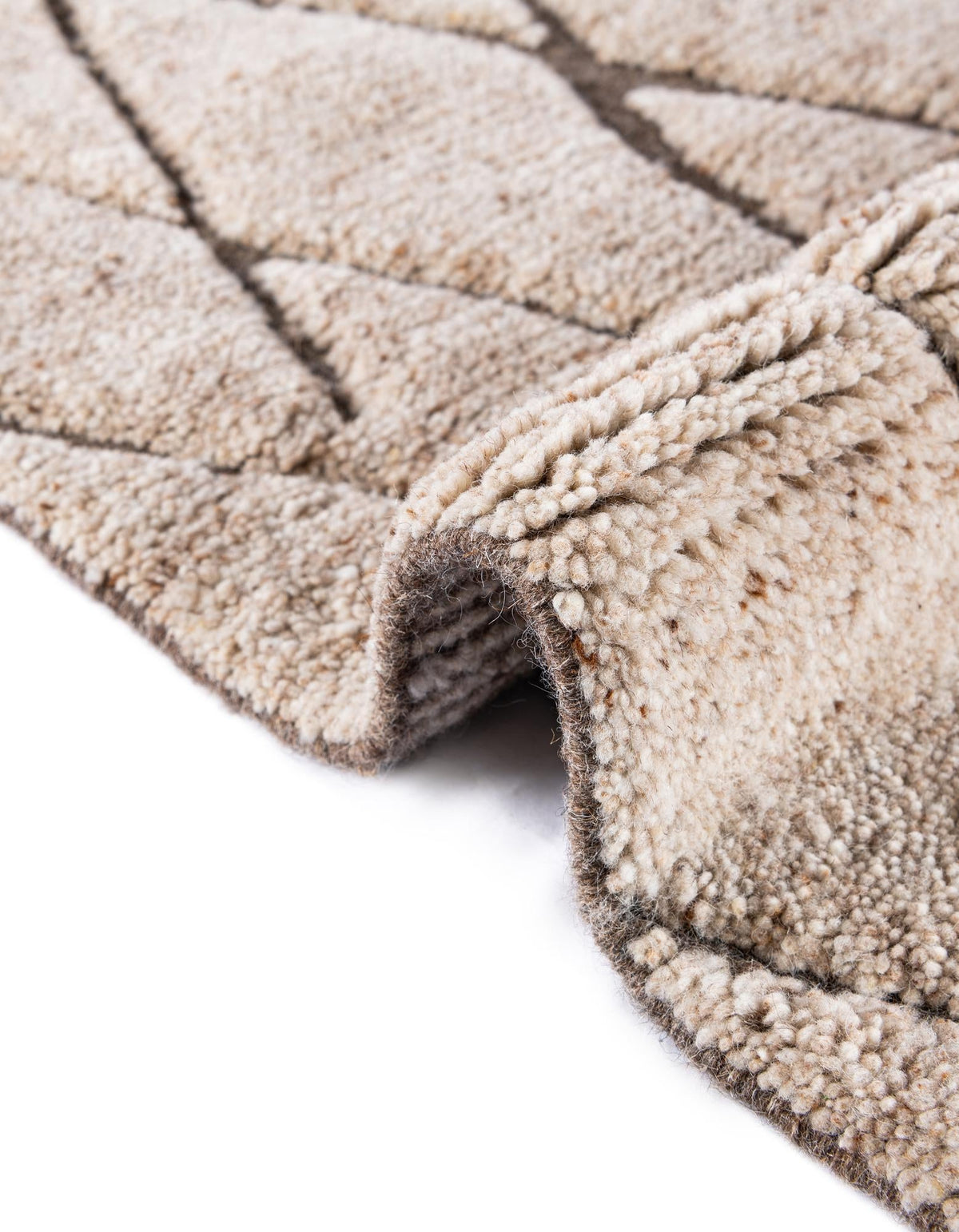 Sahara Berber Wool Collection Area Rug - Marrakesh Square Camel Brown  lifestyle 120