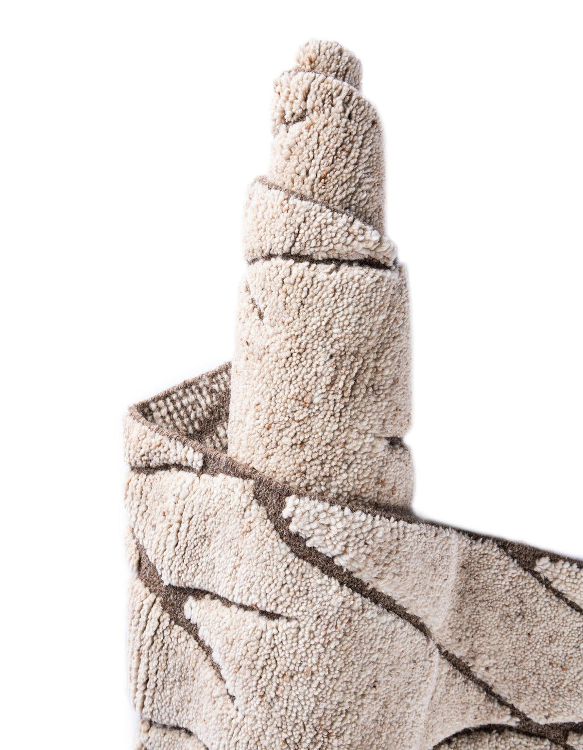 Sahara Berber Wool Collection Area Rug - Marrakesh Square Camel Brown  lifestyle 121