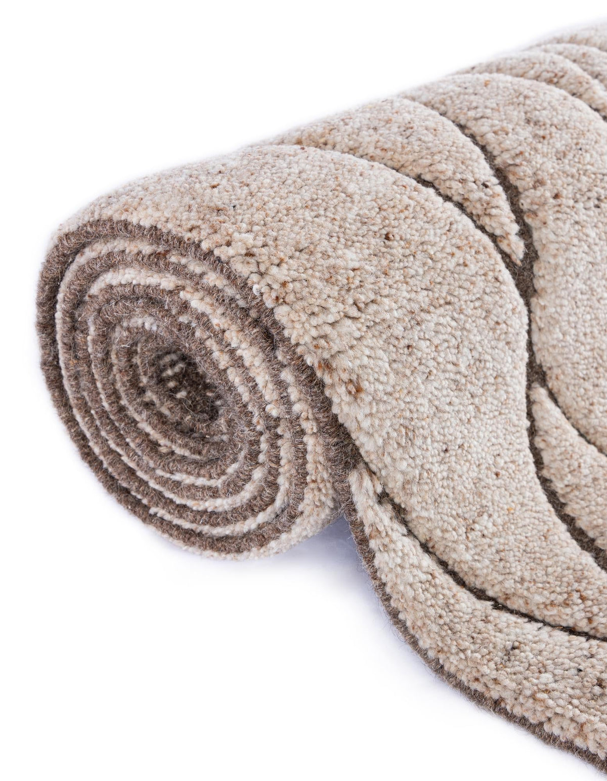 Sahara Berber Wool Collection Area Rug - Marrakesh Square Camel Brown  lifestyle 122