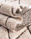 Sahara Berber Wool Collection Area Rug - Marrakesh Square Camel Brown  lifestyle 123