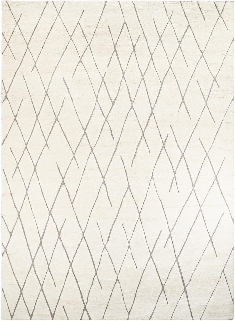 Sahara Berber Wool Collection Area Rug - Marrakesh Rectangle Pure Ivory Main