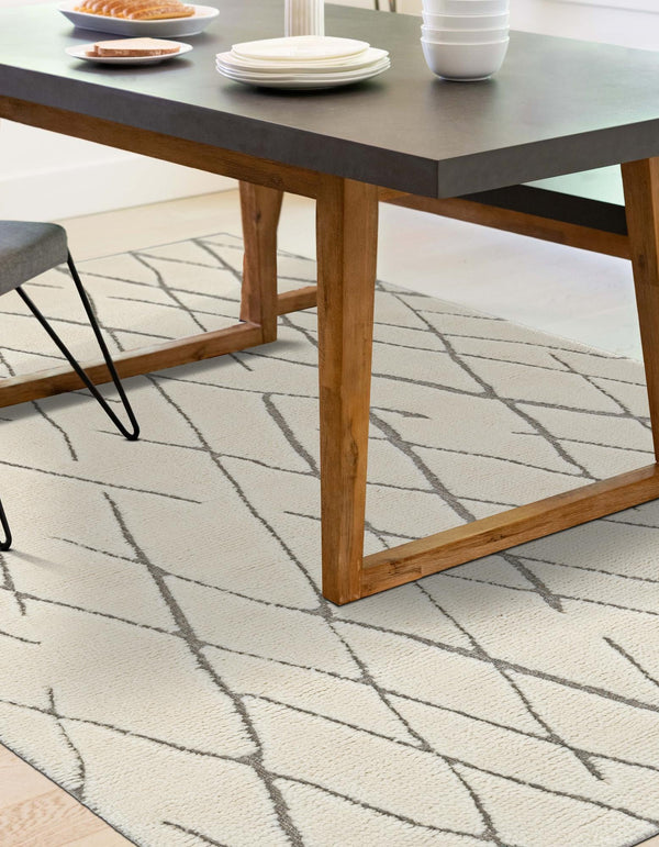 Sahara Berber Wool Collection Area Rug - Marrakesh Rectangle Pure Ivory  lifestyle 4