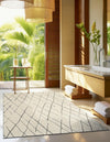Sahara Berber Wool Collection Area Rug - Marrakesh Rectangle Pure Ivory  lifestyle 10