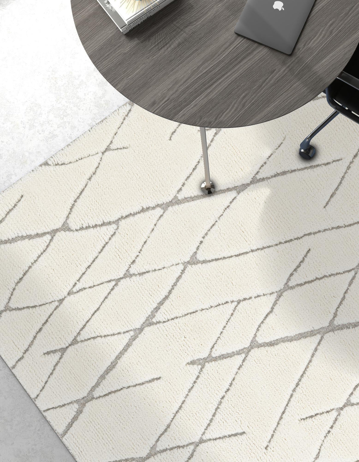 Sahara Berber Wool Collection Area Rug - Marrakesh Rectangle Pure Ivory  lifestyle 16