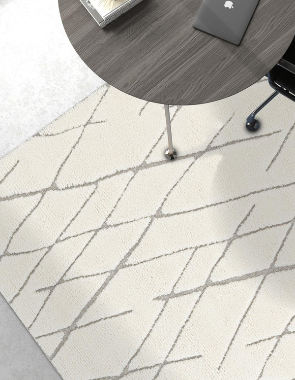 Sahara Berber Wool Collection Area Rug - Marrakesh Rectangle Pure Ivory  lifestyle 16