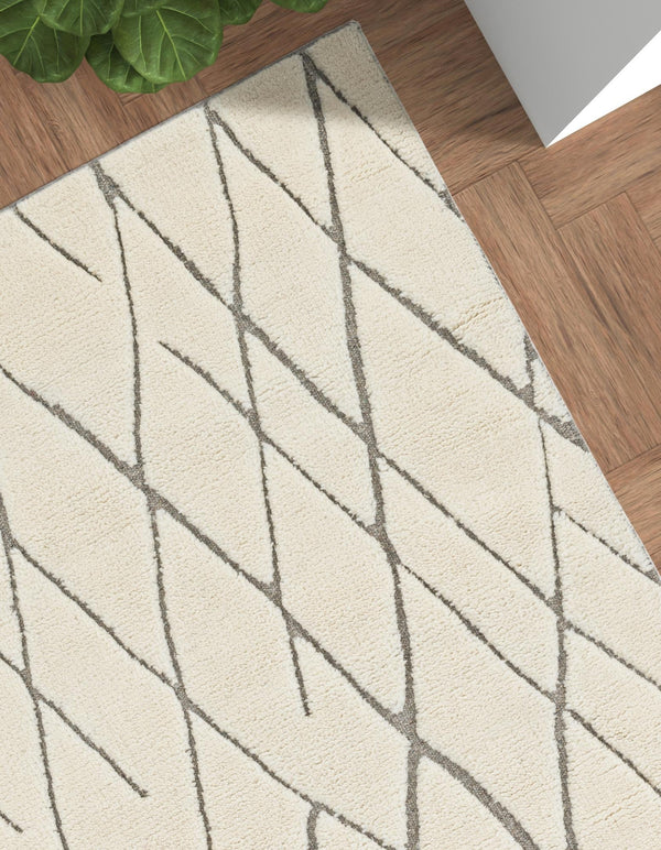 Sahara Berber Wool Collection Area Rug - Marrakesh Rectangle Pure Ivory  lifestyle 20