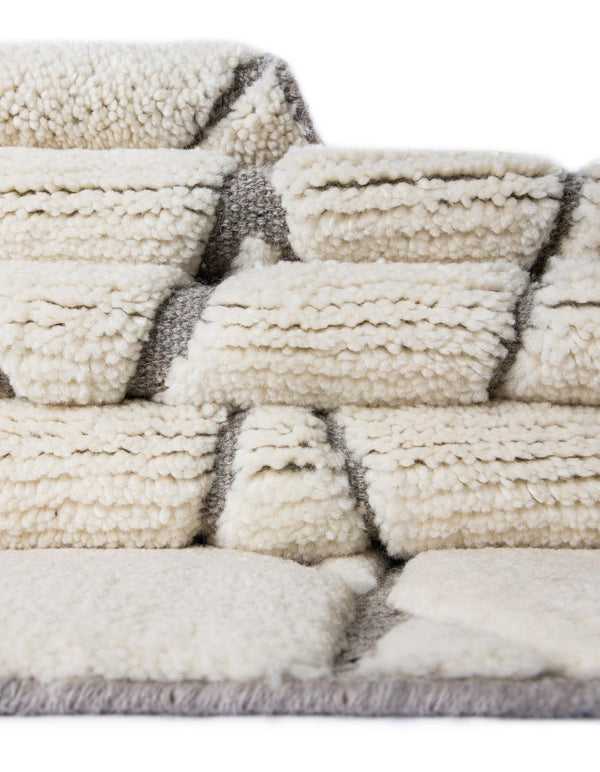 Sahara Berber Wool Collection Area Rug - Marrakesh Rectangle Pure Ivory  lifestyle 40