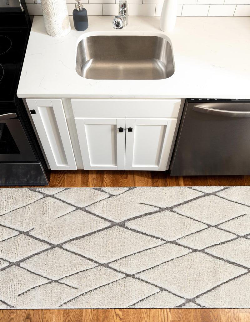 Sahara Berber Wool Collection Area Rug - Marrakesh Runner Pure Ivory  lifestyle 49