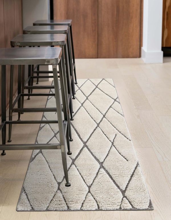 Sahara Berber Wool Collection Area Rug - Marrakesh Runner Pure Ivory  lifestyle 73