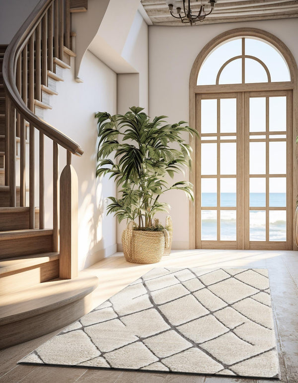 Sahara Berber Wool Collection Area Rug - Marrakesh Runner Pure Ivory  lifestyle 77