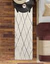 Sahara Berber Wool Collection Area Rug - Marrakesh Runner Pure Ivory  lifestyle 81