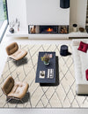Sahara Berber Wool Collection Area Rug - Marrakesh Square Pure Ivory  lifestyle 44