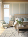 Sahara Berber Wool Collection Area Rug - Marrakesh Square Pure Ivory  lifestyle 64