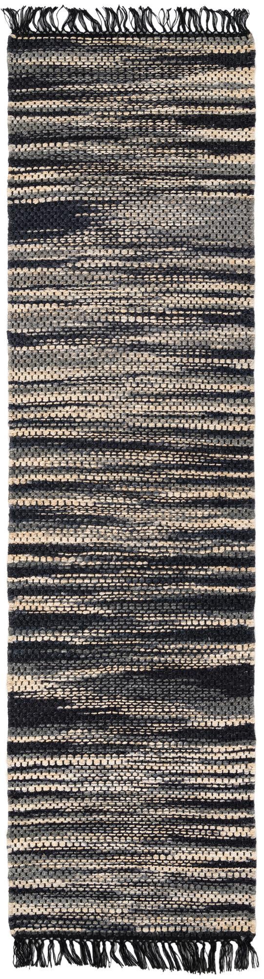 Savannah Jute Collection Area Rug - Nantucket Runner Navy Blue and Ivory  lifestyle 21