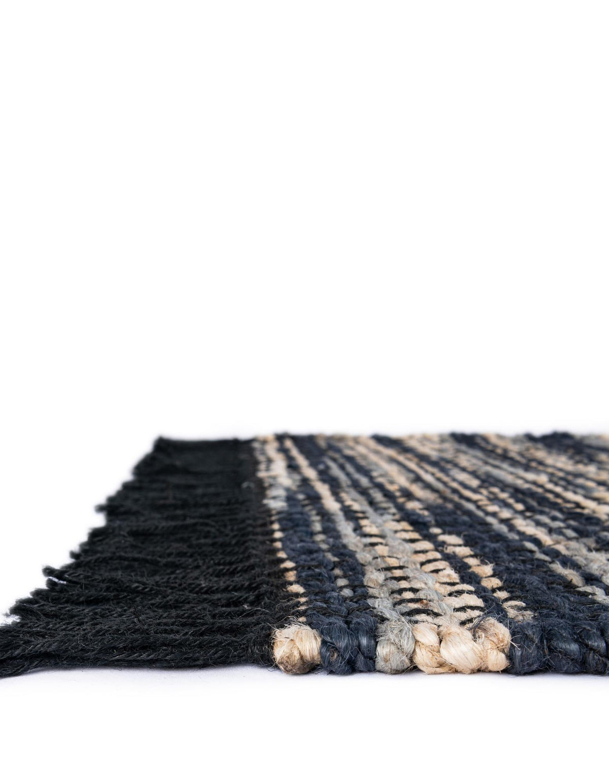 Savannah Jute Collection Area Rug - Nantucket Runner Navy Blue and Ivory  lifestyle 63