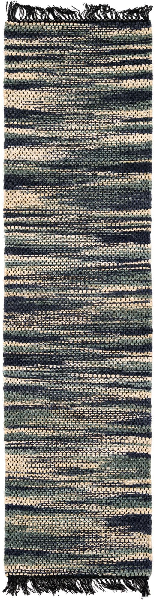 Savannah Jute Collection Area Rug - Nantucket Runner Green and Ivory  lifestyle 73