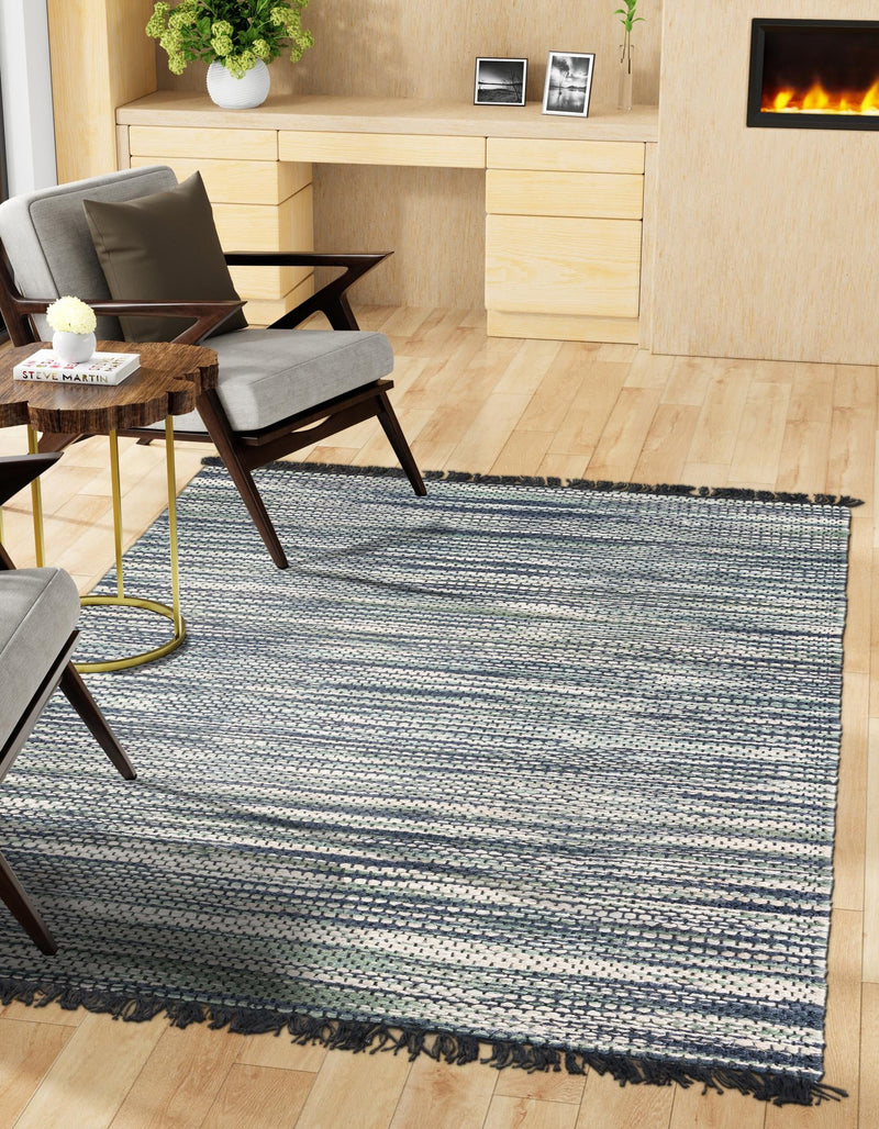 Savannah Jute Collection Area Rug - Nantucket Rectangle Green and Ivory  lifestyle 2