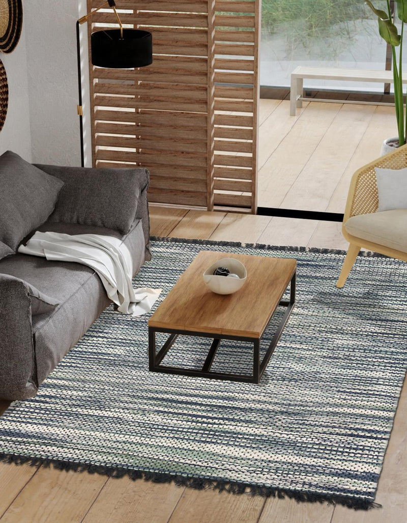 Savannah Jute Collection Area Rug - Nantucket Rectangle Green and Ivory  lifestyle 4