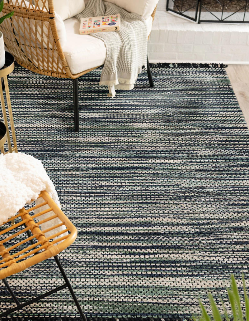 Savannah Jute Collection Area Rug - Nantucket Rectangle Green and Ivory  lifestyle 8