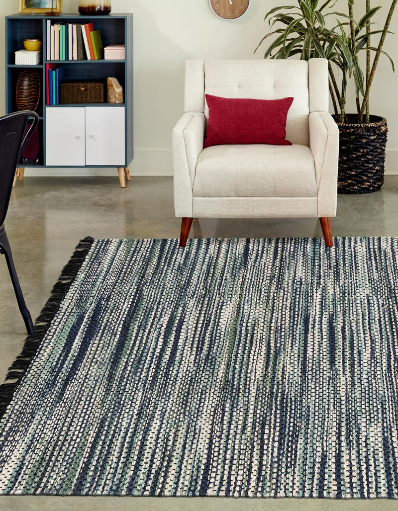Savannah Jute Collection Area Rug - Nantucket Rectangle Green and Ivory  lifestyle 16